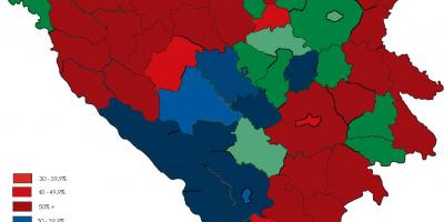 Բոսնիա կրոնի քարտեզի վրա