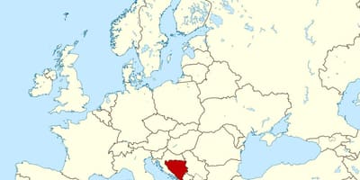 Բոսնիա եւ Հերցեգովինա աշխարհի քարտեզի վրա