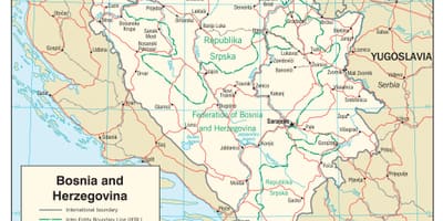 Բոսնիա եւ Հերցեգովինա քարտեզի վրա
