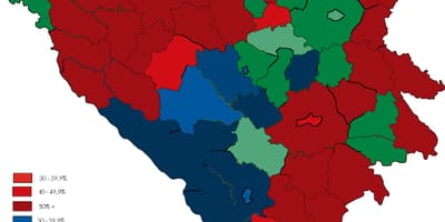 Բոսնիա կրոնի քարտեզի վրա