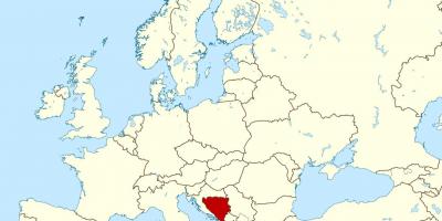 Բոսնիա եւ Հերցեգովինա աշխարհի քարտեզի վրա